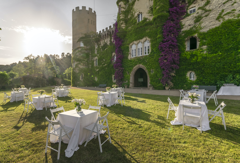 An outdoor wedding venue