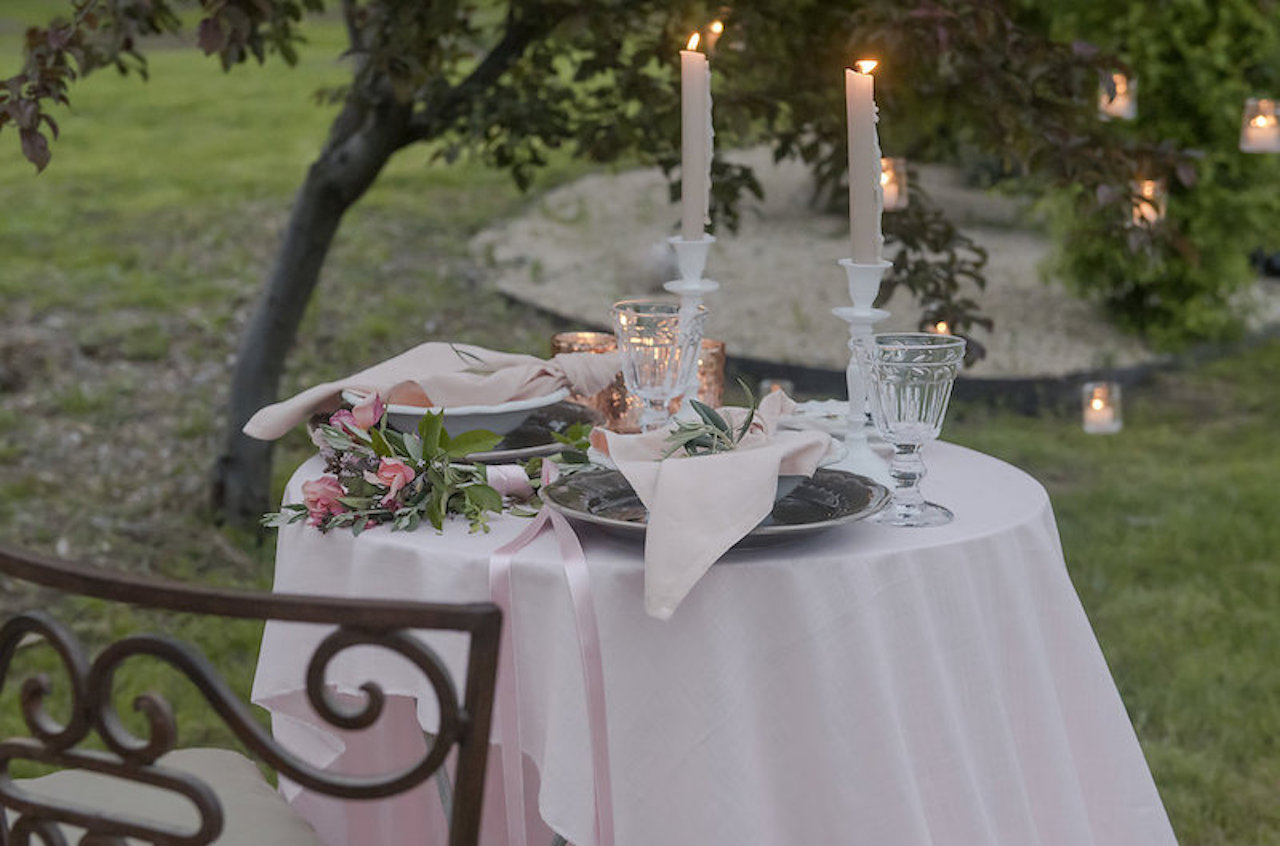 A lover’s table set up for an elopement wedding A lover’s table set up for an elopement wedding