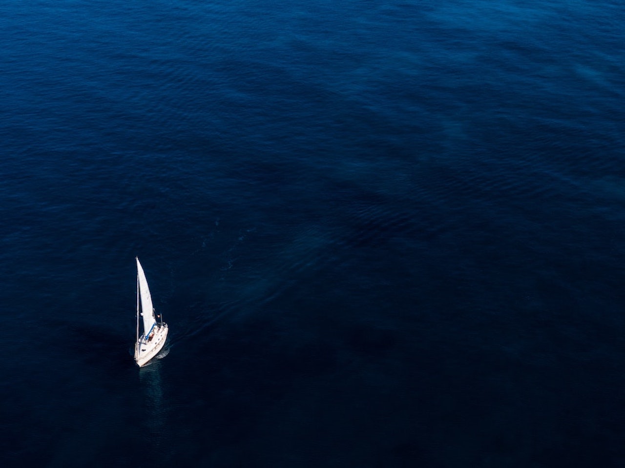 A yacht in the Mediterranean Sea