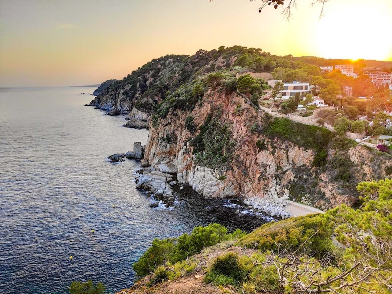 Cliffs in Tossa de Mar, Catalonia Cliffs in Tossa de Mar, Catalonia