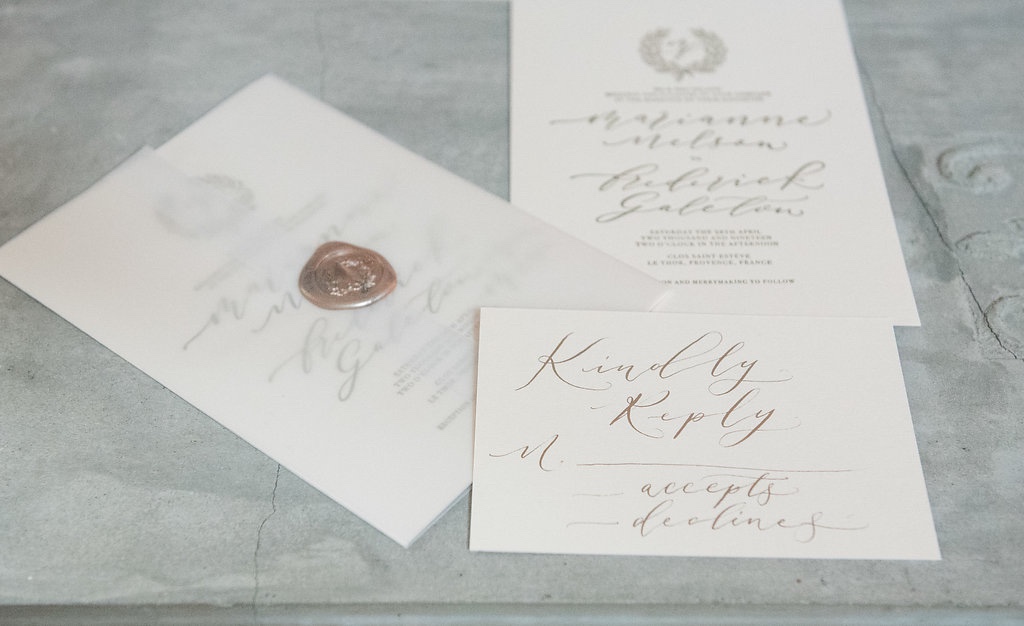 An RSVP letter An RSVP letter
