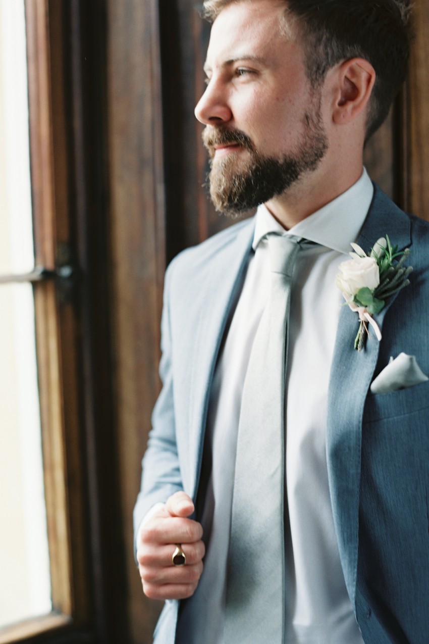 man in suit A man in a light blue suit